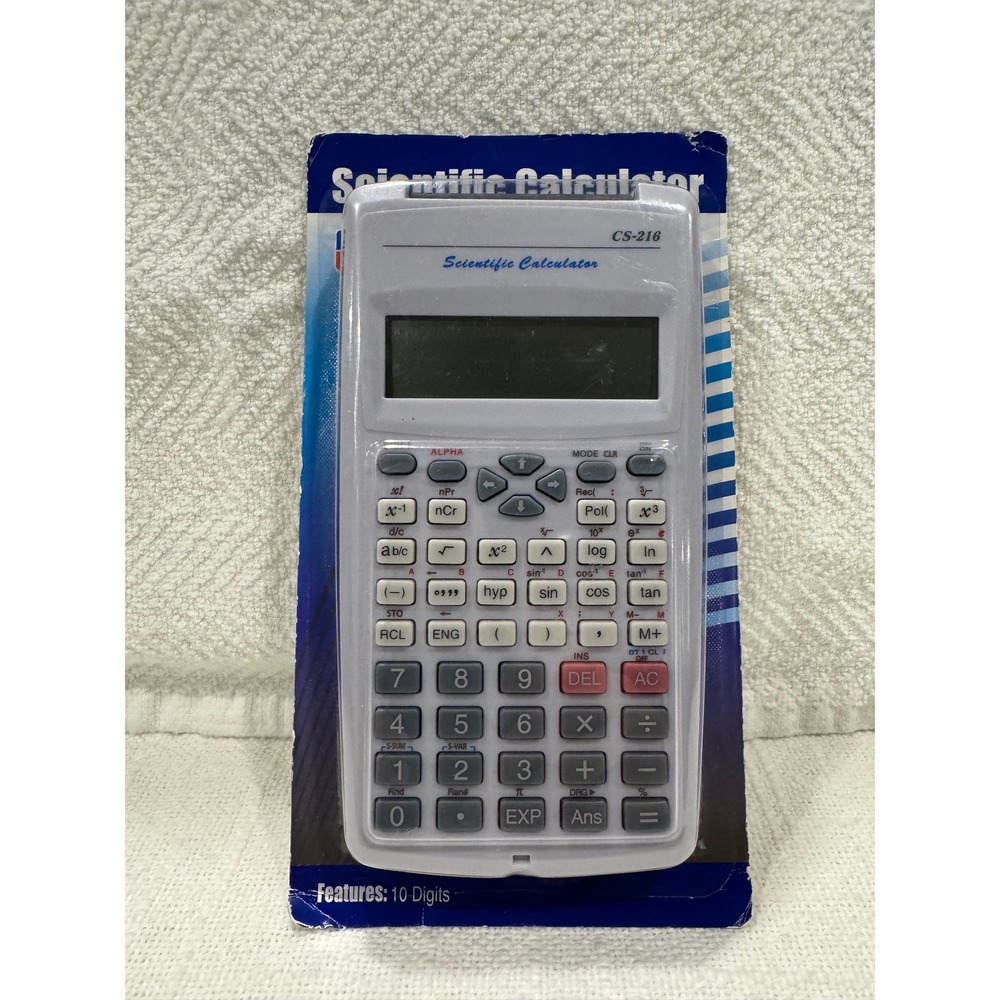 Rite Aid CS-216 Scientific Calculator 10 Digit 244 Functions Gray New